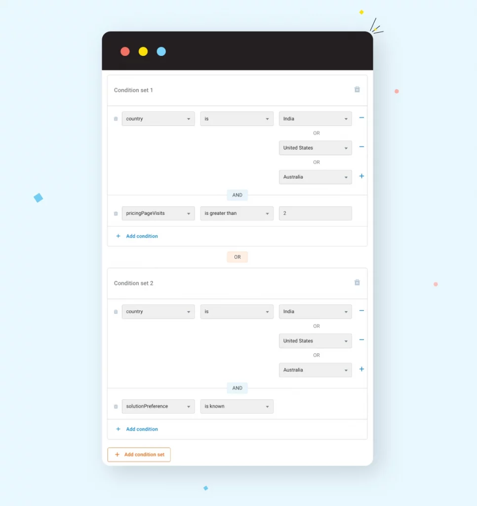 Creating custom segments based on the customer interest and actions